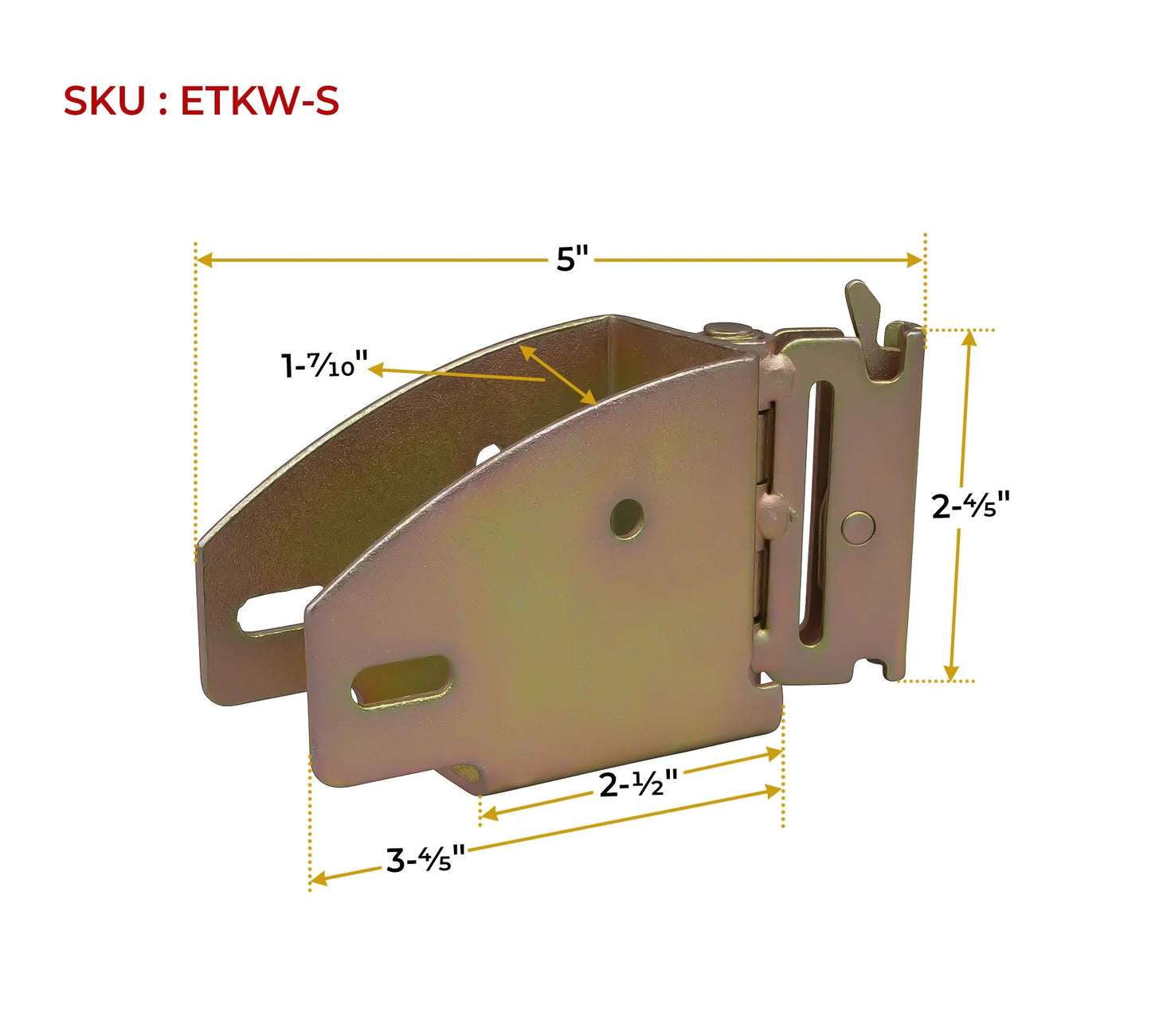 (10 Pack) E-Track Wood Beam Socket Shelf Brackets w/ Rotating Hinge - E Track Bracket for 2x4 & 2x6 Wood Beams Fitting in Truck; Enclosed Trailer; Cargo; Van - E-Track Accessories & Rail System