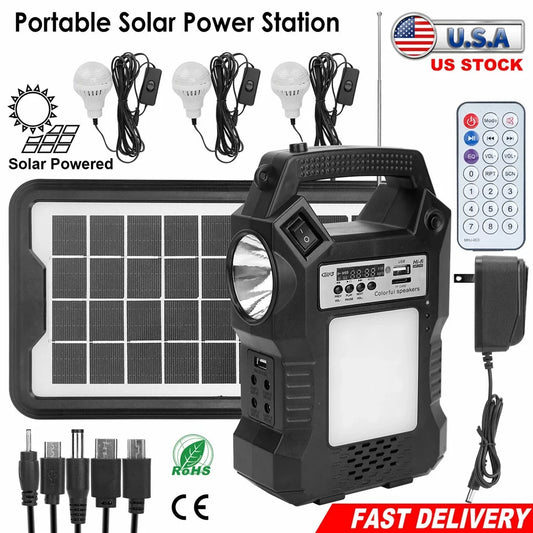 "Portable Power Station;Solar Generator with Solar Panel; Flashlights; Camp Lamps; Dual Way To Charge Power Station; Digital LED display;for Outdoor Camping;Home Emergency Power Supply; Fishing"